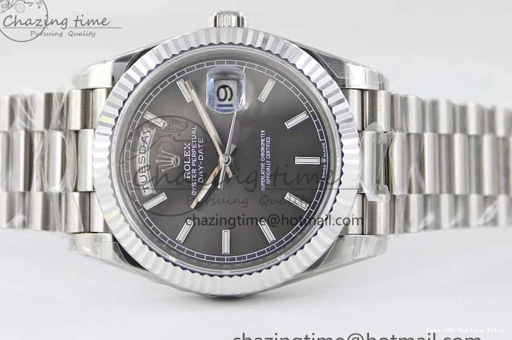 AAA Replica Watches Practical Best on 904L SS A Day TWF Bracelet Date 40mm SS Steel Grey 2358 Dial 1:1 Edition 0102